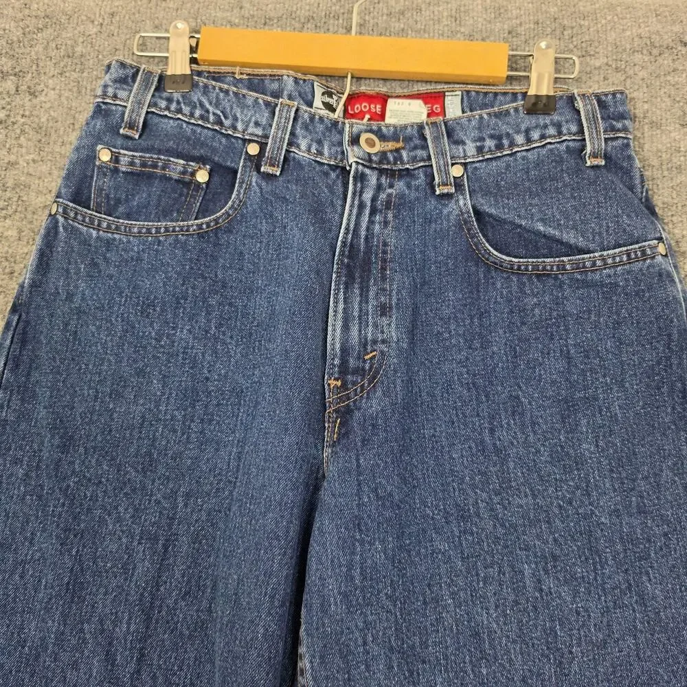 Vintage Levis Jeans Mens 32x34 SilverTab Loose Wide Leg Baggy Made USA 90s Y2K